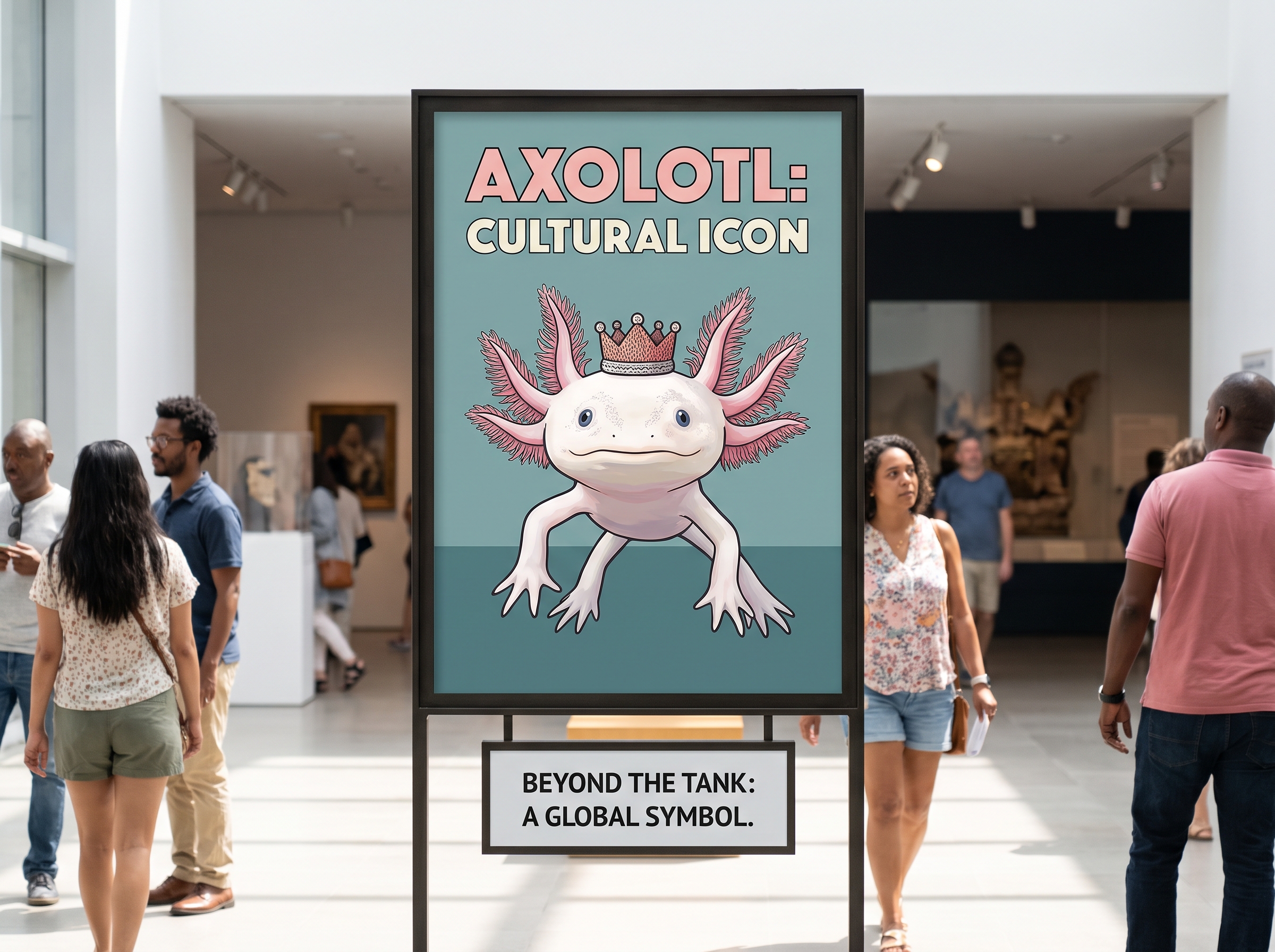 The white albino axolotl has transcended its role as a mere pet and has become a cultural icon
