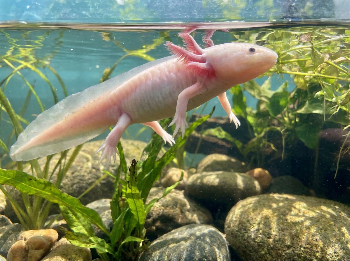 Axolotl Floating