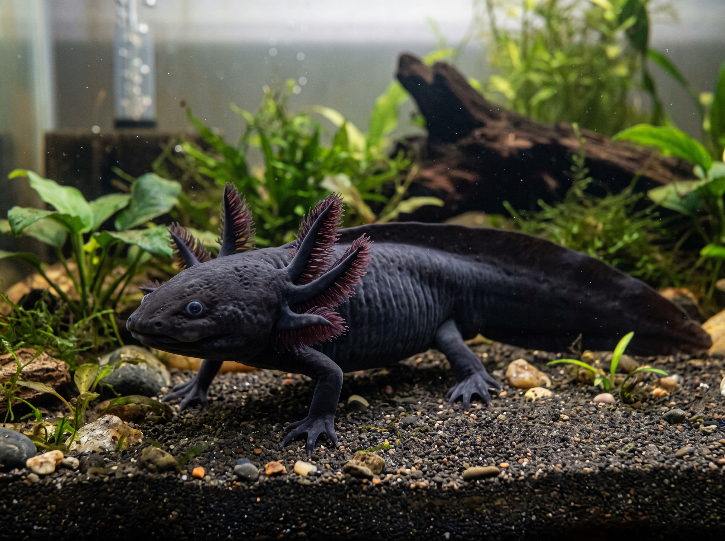 Black Melanoid Axolotl
