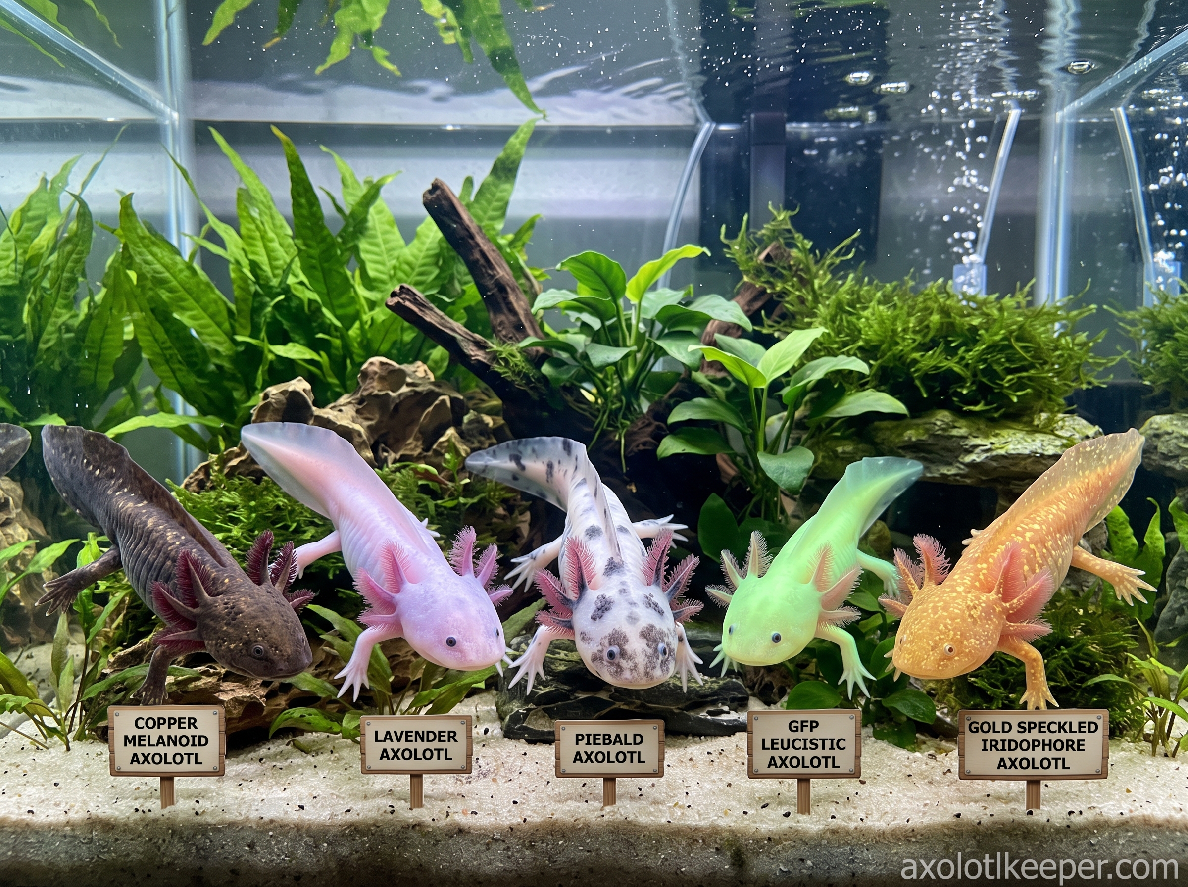Rare Axolotl Morphs