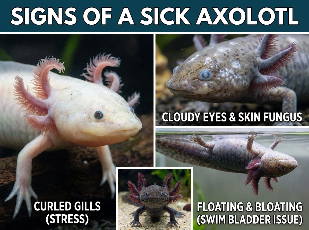 signs of a sick axolotl