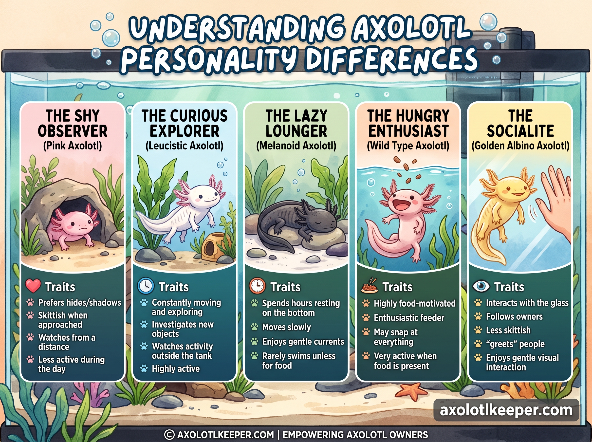 Axolotl Personality Differences