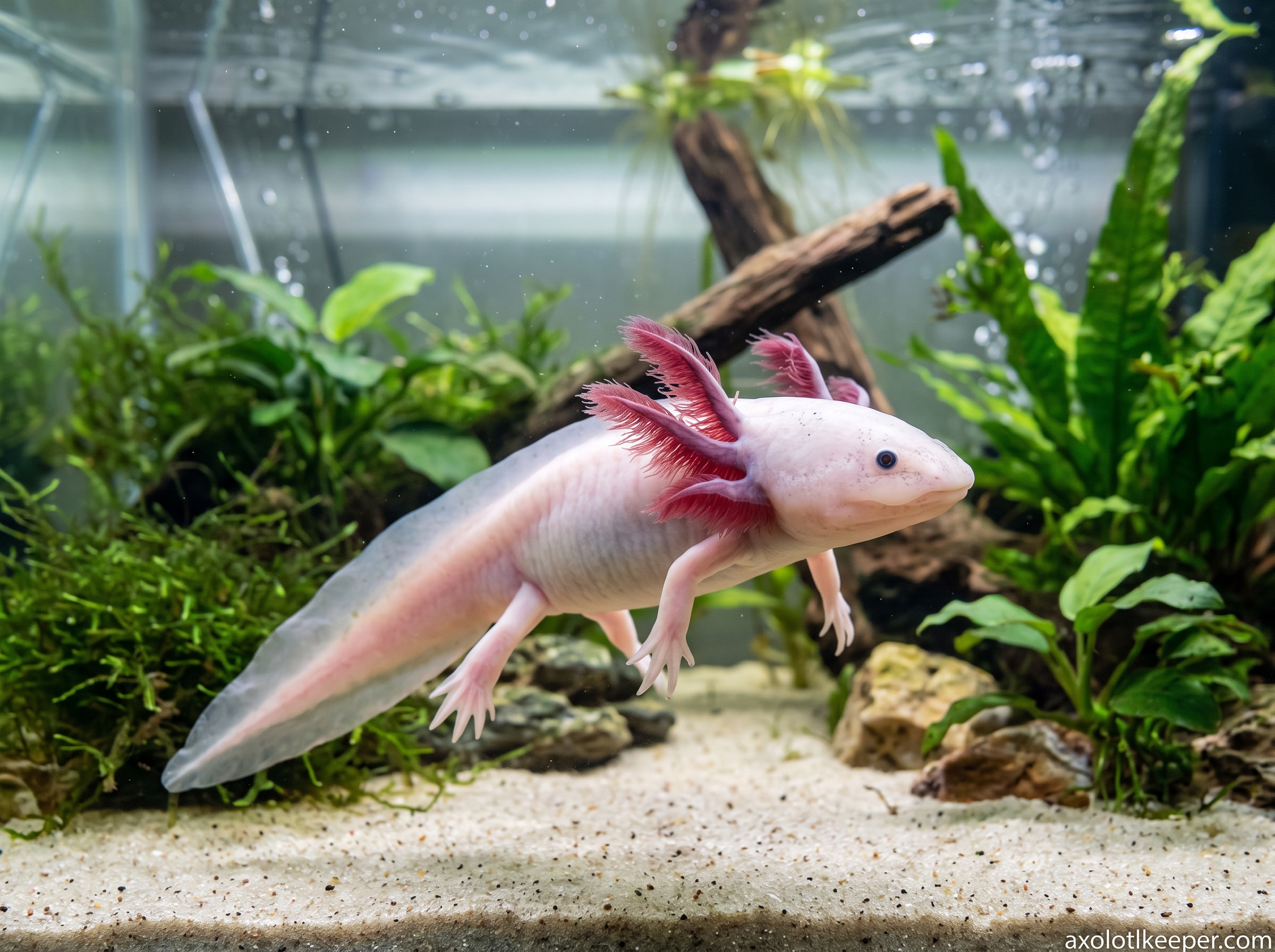 axolotl flicking gills