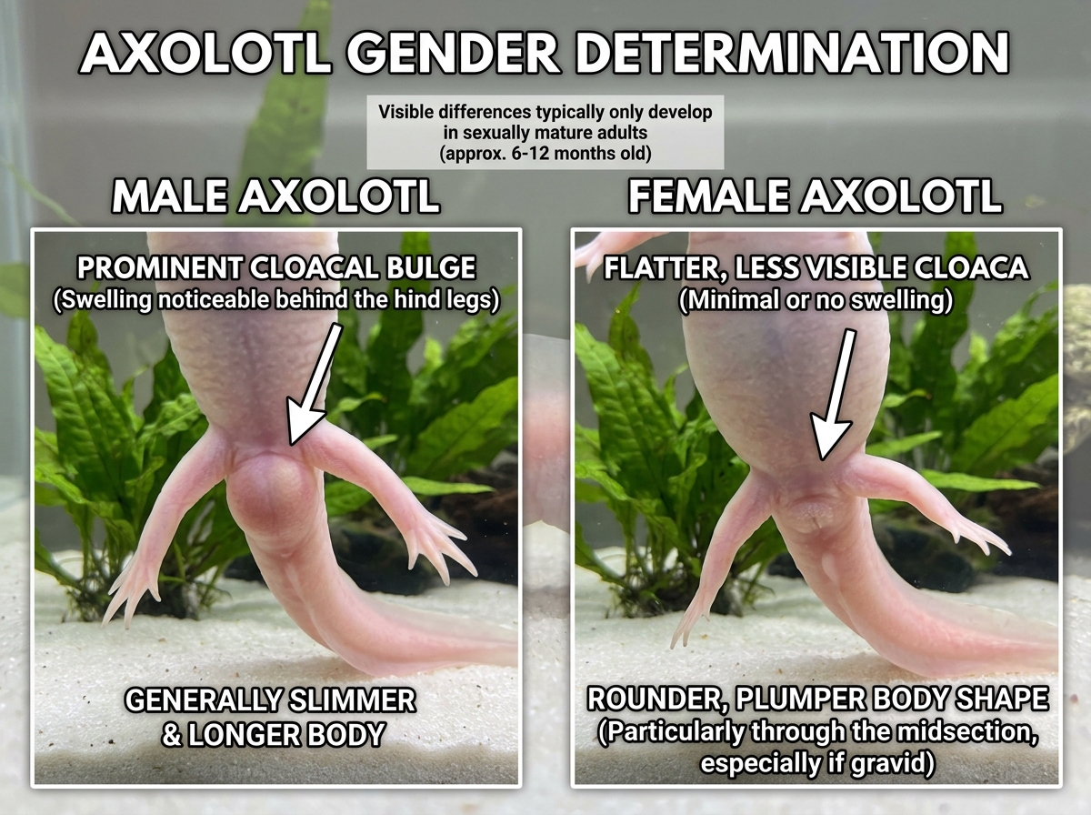 axolotl gender determination methods