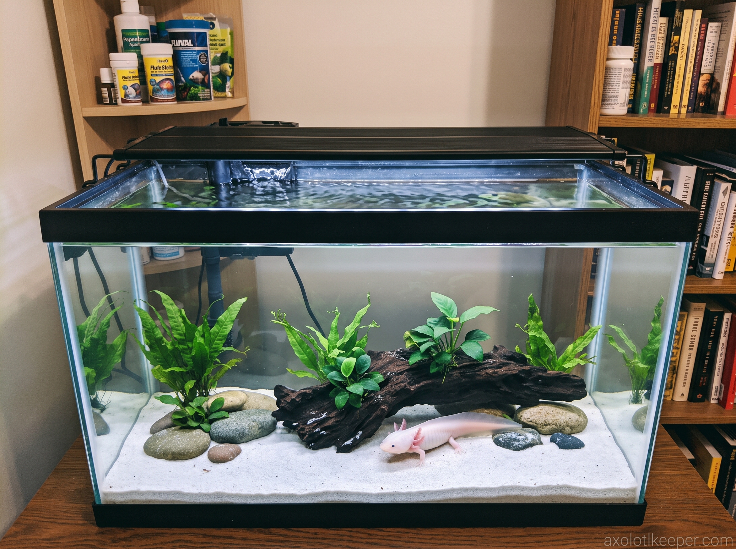axolotl tank lighting