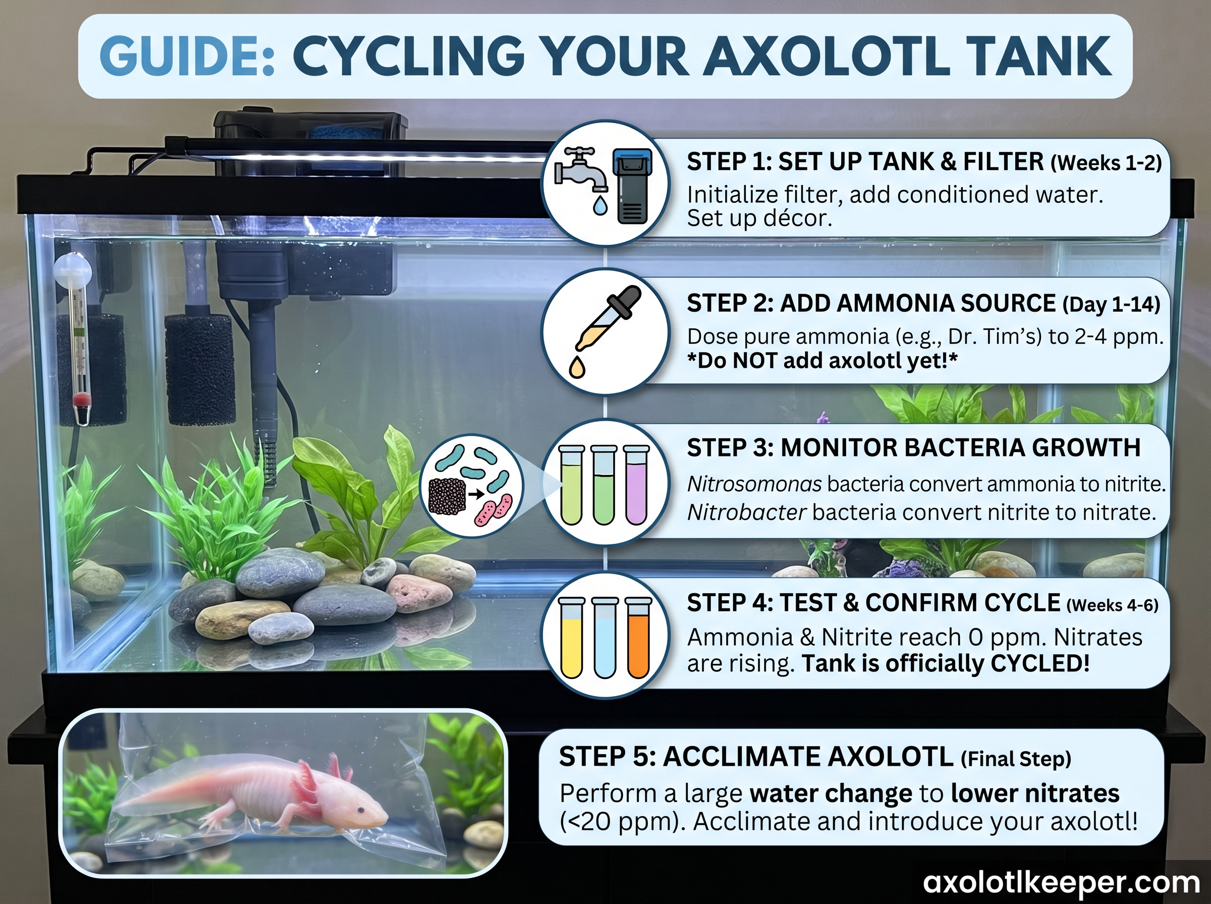cycling a tank for axolotl